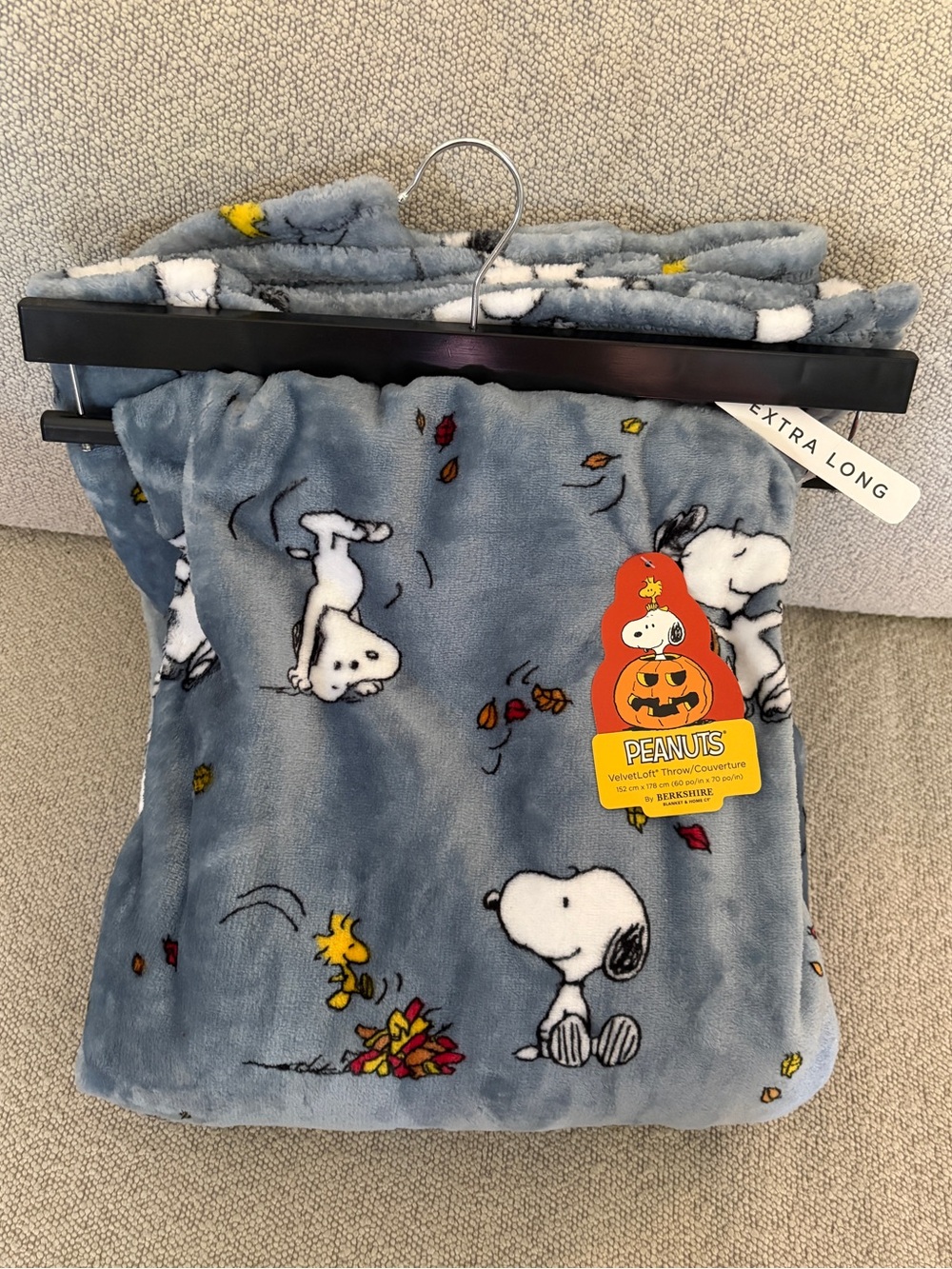 Peanuts Snoopy Halloween VelvetLoft Throw